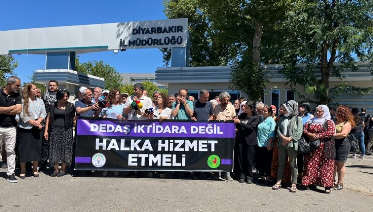 DEM Parti DEDAŞ önünde açıklama yaptı