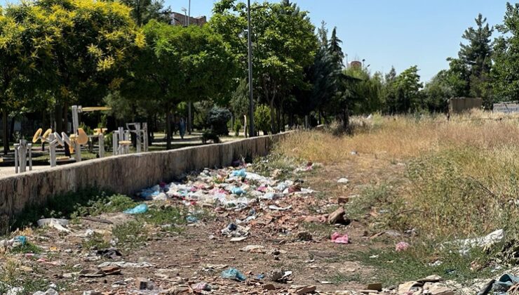 Diyarbakır’da Gulan Parkı etrafı çöplüğe döndü