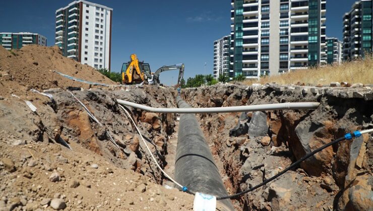 Kayapınar’da içme suyu hattı deplase edildi