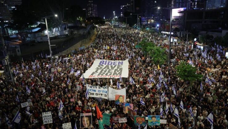 Tel Aviv’de 120 bin kişilik hükümet karşıtı protesto