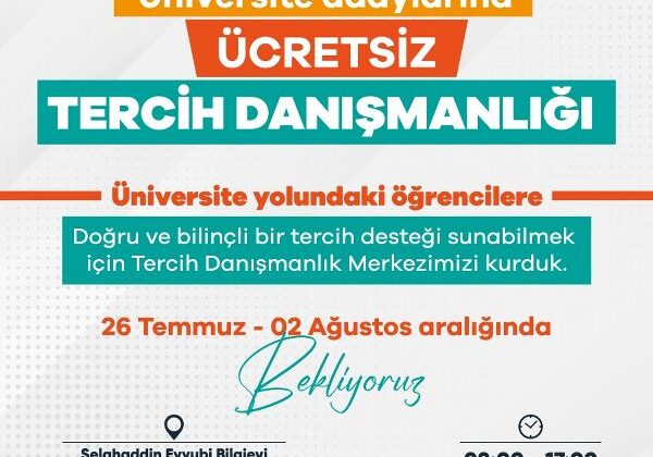 Diyarbakır’da ücretsiz üniversite tercih danışmanlığı