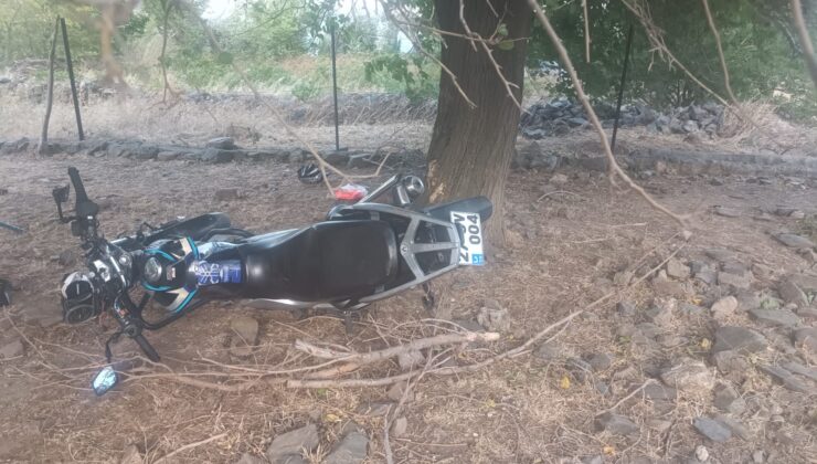 Devrilen motosikletin sürücüsü öldü
