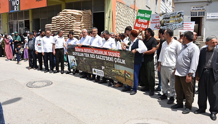 Şırnak’ta İsrail’in Gazze’ye saldırıları protesto edildi