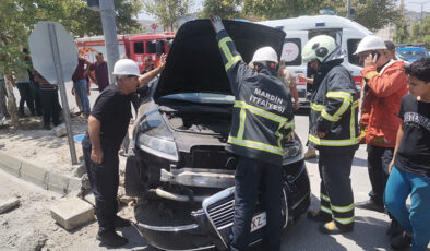 Pikap ile otomobilin çarpıştığı kazada 4 kişi yaralandı