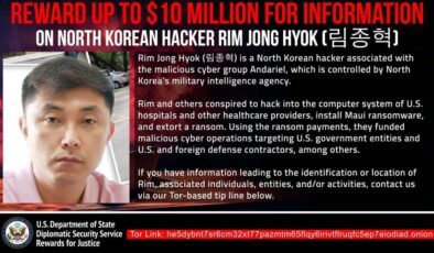 ABD, Kuzey Koreli hacker için 10 milyon dolar ödül koydu