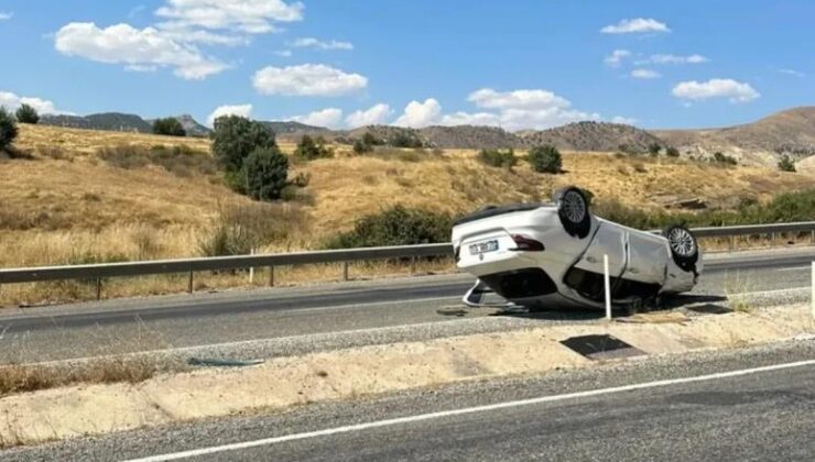 Kozluk ‘da ters dönen otomobilde: 3 yaralı