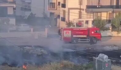 Yangın evlere sıçramadan söndü