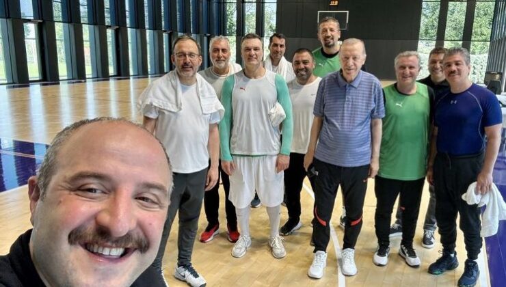 Cumhurbaşkanı Erdoğan basketbol oynadı