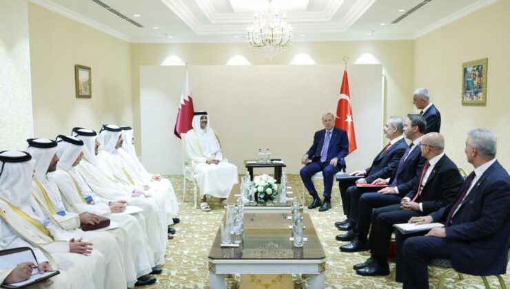 Cumhurbaşkanı Erdoğan ve Katar Emiri Astana’da buluştu