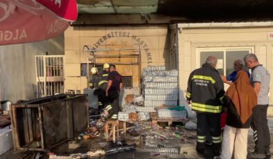 Diyarbakır’da hastane önündeki büfede çıkan yangın söndürüldü