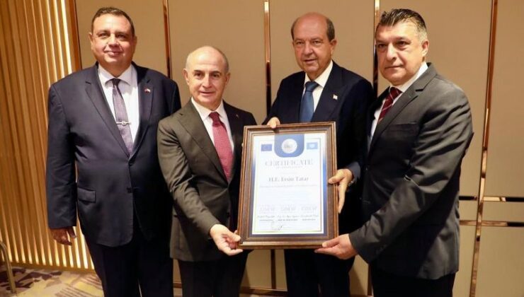 KKTC Cumhurbaşkanı Tatar, DMW’nin Onursal Başkanı oldu