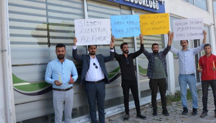 Patnos’ta enerji kesintileri protesto edildi