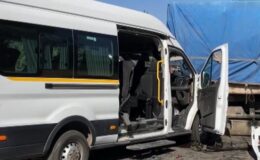 Gaziantep’te işçi servisleri çarpıştı: 21 yaralı