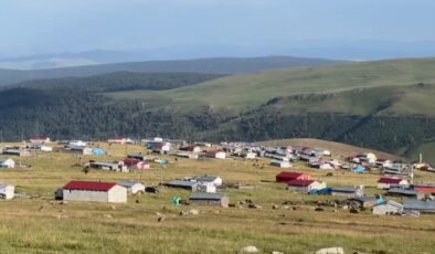 Yayla evlerinde yaşayanlar odun kırıp soba yakıyor