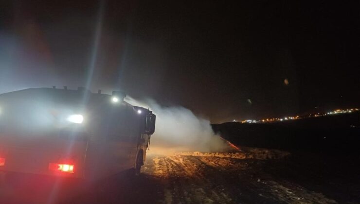 Silvan’da anız yangını TOMA ve itfaiye ekiplerince söndürüldü