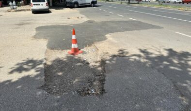 Diyarbakır’da Fırat Bulvarı’na çıkan yolda bozukluk