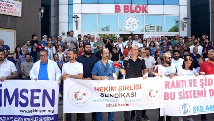Diyarbakır’da Doktor’a saldırı nedeniyle sağlıkçılar toplandı
