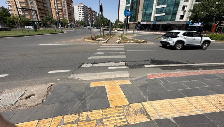 Kayapınar Caddesi’nde yaya güvenliği tehlikede!