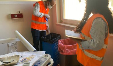 Sağlık kuruluşlarında evsel atık denetimi yapıldı