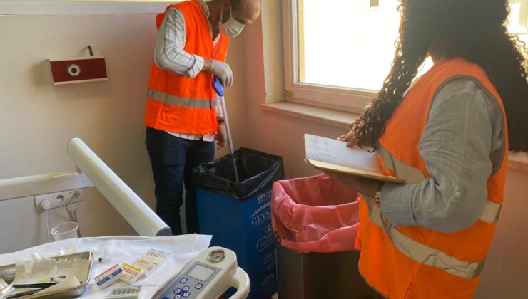 Sağlık kuruluşlarında evsel atık denetimi yapıldı