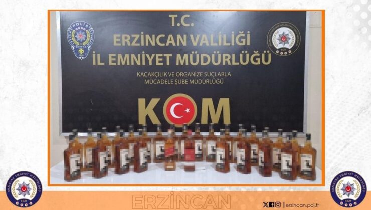 28 şişe kaçak içki ele geçirildi