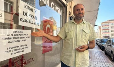 Kiralık ilanı şaşırttı: Kira bedeli altın, mazot veya ekmek