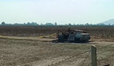 Adana’da yanmış otomobilde erkek cesedi bulundu