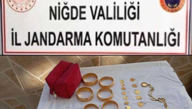Altın hırsızı jandarma tarafından yakalandı