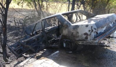 Bingöl’de kaza yapan otomobil yandı
