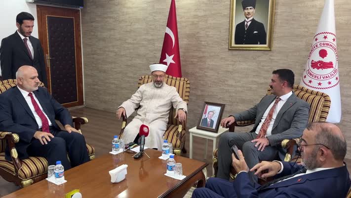 Diyanet İşleri Başkanı Ali Erbaş, Tunceli Valiliğini ziyaret etti