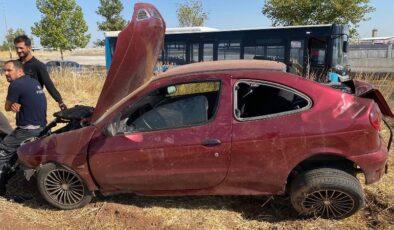 Diyarbakır’da otomobil takla attı: 1 yaralı