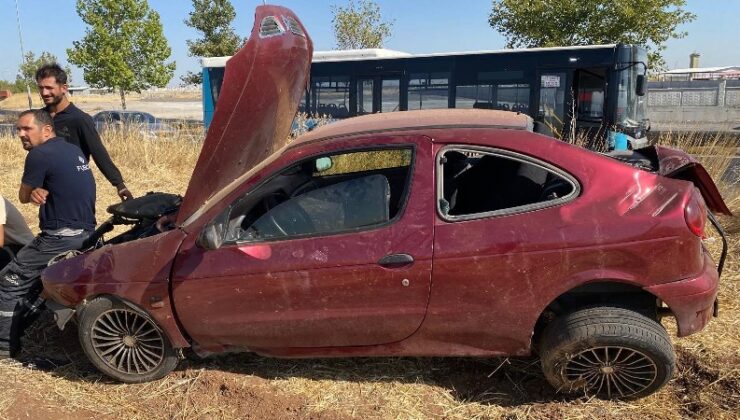 Diyarbakır’da otomobil takla attı: 1 yaralı