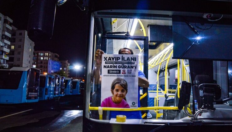 Şehiriçi otobüslere kayıp Narin Güran’ın afişleri asıldı