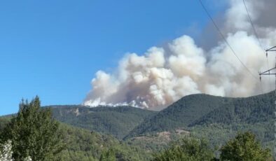 Karabük’te ormanlık alanda çıkan yangına müdahale ediliyor