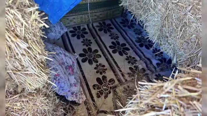 Saman balyaları arasına saklanan hükümlü yakalandı