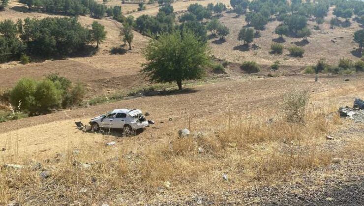 Şarampole devrilen otomobilde 1 ölü, 3 yaralı