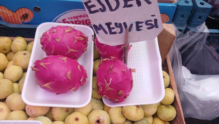 Ejder meyvesi Diyarbakır’daki Pazar tezgahlarına renk kattı