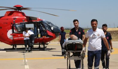 Yaşlı adam için helikopter seferber oldu