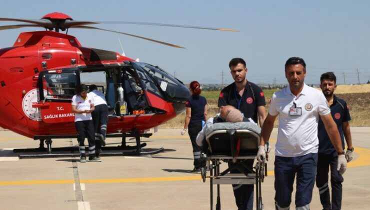 Yaşlı adam için helikopter seferber oldu