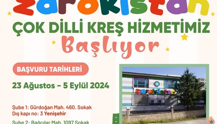 Çok dilli hizmet veren kreş  kayıtları başladı
