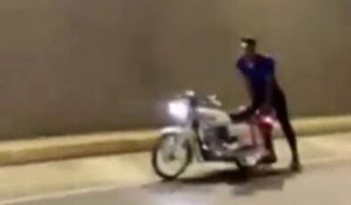 Şanlıurfa’da motosikletiyle akrobatik hareketler yapan sürücüye ceza