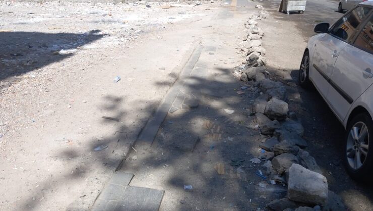 Cadde ve kaldırım tahribatları sürüyor
