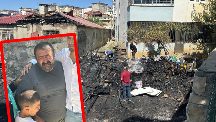 Evi yanan vatandaşın gözyaşları yürekleri dağladı