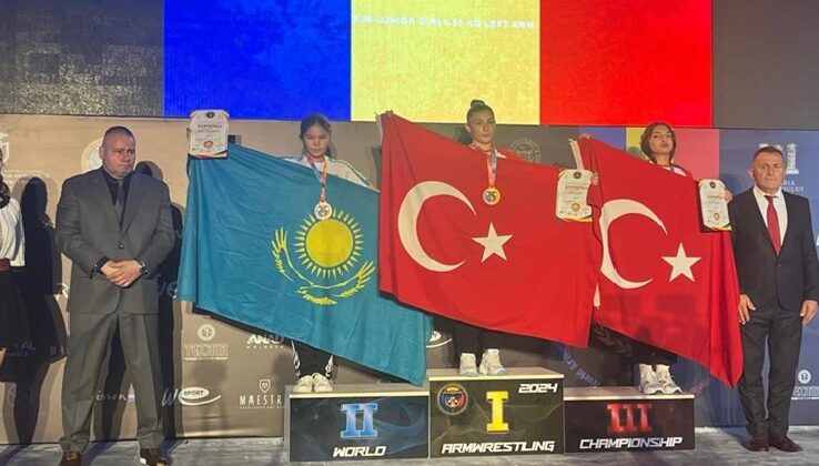 Diyarbakırlı Zührenaz, Dünya Bilek Güreşi Şampiyonası’nda iki madalya kazandı