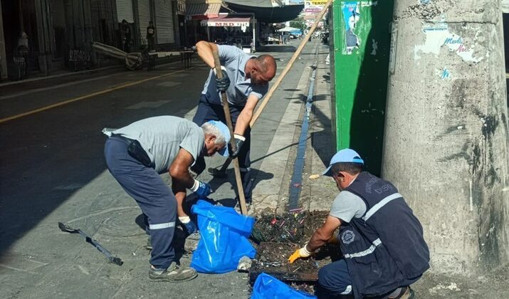 Sakarya Caddesinde detaylı temizlik