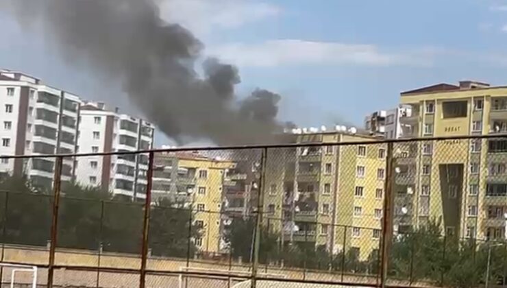 Şehitlik semtinde bir binada yangın!