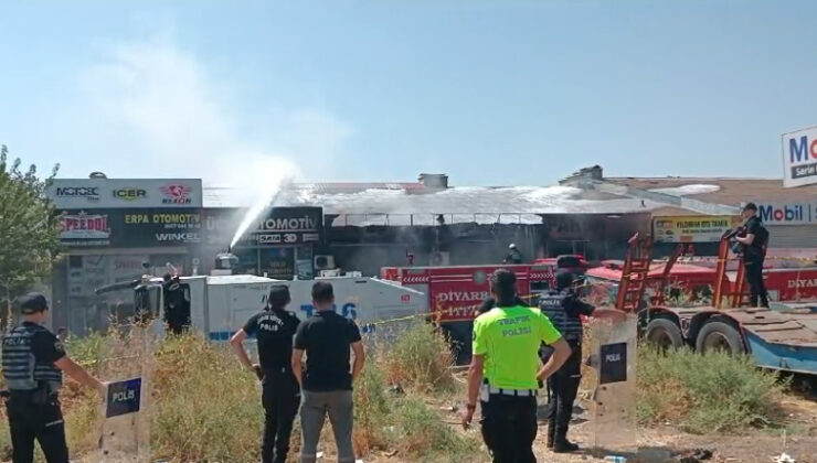 Diyarbakır’daki korkutan yangının söndürülmesine TOMA desteği