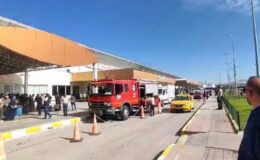 Van Ferit Melen Havalimanı’nda yangın paniği: Seferler durduruldu