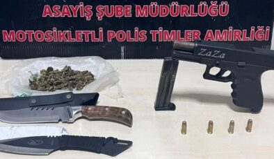 Bingöl’de ruhsatsız tabanca ve kesici aletler ele geçirildi