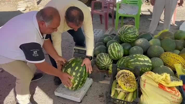 Bir üretici 20 kilo 540 gram karpuz yetiştirdi